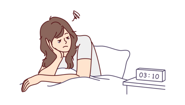 朝が辛そうな女性